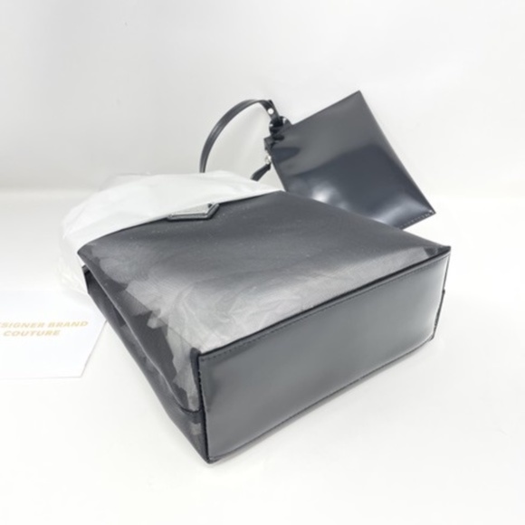 Prada Small Mesh Black Tote,Pre owned. - Picture 3 of 6